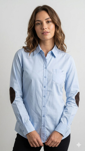 Hellblaue taillierte bluse mit - hellblaue,