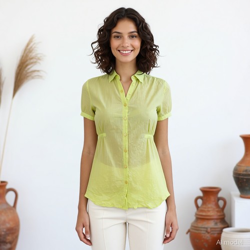 Elegant tunika bluse grün - elegant,
