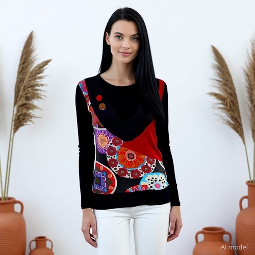 Lagenlook extravagant tunika - lagenlook,