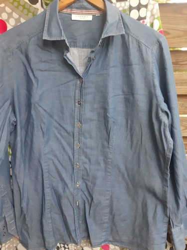 Dunkelblaue jeansbluse von - jeansbluse,