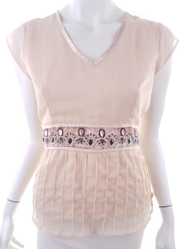 Romantik tunika bluse beige - romantik,