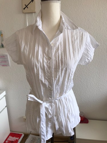 Bluse tailliert weiß - bluse,, tailliert,