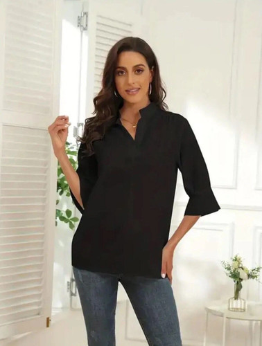 Damen stretch bluse kurzarm - damen,